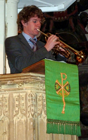 Josh Price playing Trumpet Voluntary in 2009